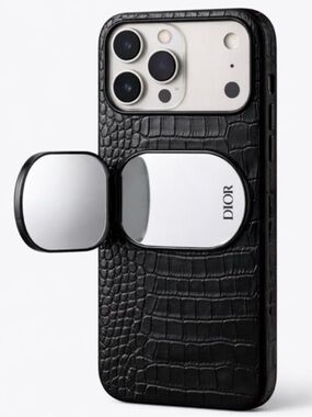 Dior Black Beauty Dual-Mirror Case for Phone Grip and Stand
 ~NEW~